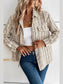 Perfee Pocketed Button Up Collared Neck Jacket nicholesgifts
