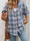 Plaid Long Sleeve Hooded Jacket nicholesgifts
