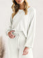 Long Sleeve Lounge Top and Drawstring Pants Set nicholesgifts