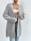 Open Front Dropped Shoulder Slit Cardigan nicholesgifts