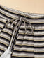 Striped Round Neck Short Sleeve Top and Pants Set nicholesgifts