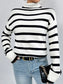 Striped Turtleneck Long Sleeve Sweater nicholesgifts