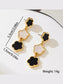 18K Gold-Plated Clover Drop Earrings Trendsi