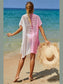Double Take Openwork Contrast Slit Knit Cover Up nicholesgifts