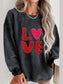 Women Valentine’s Day LOVE Round Neck Long Sleeve Sweatshirt nicholesgifts