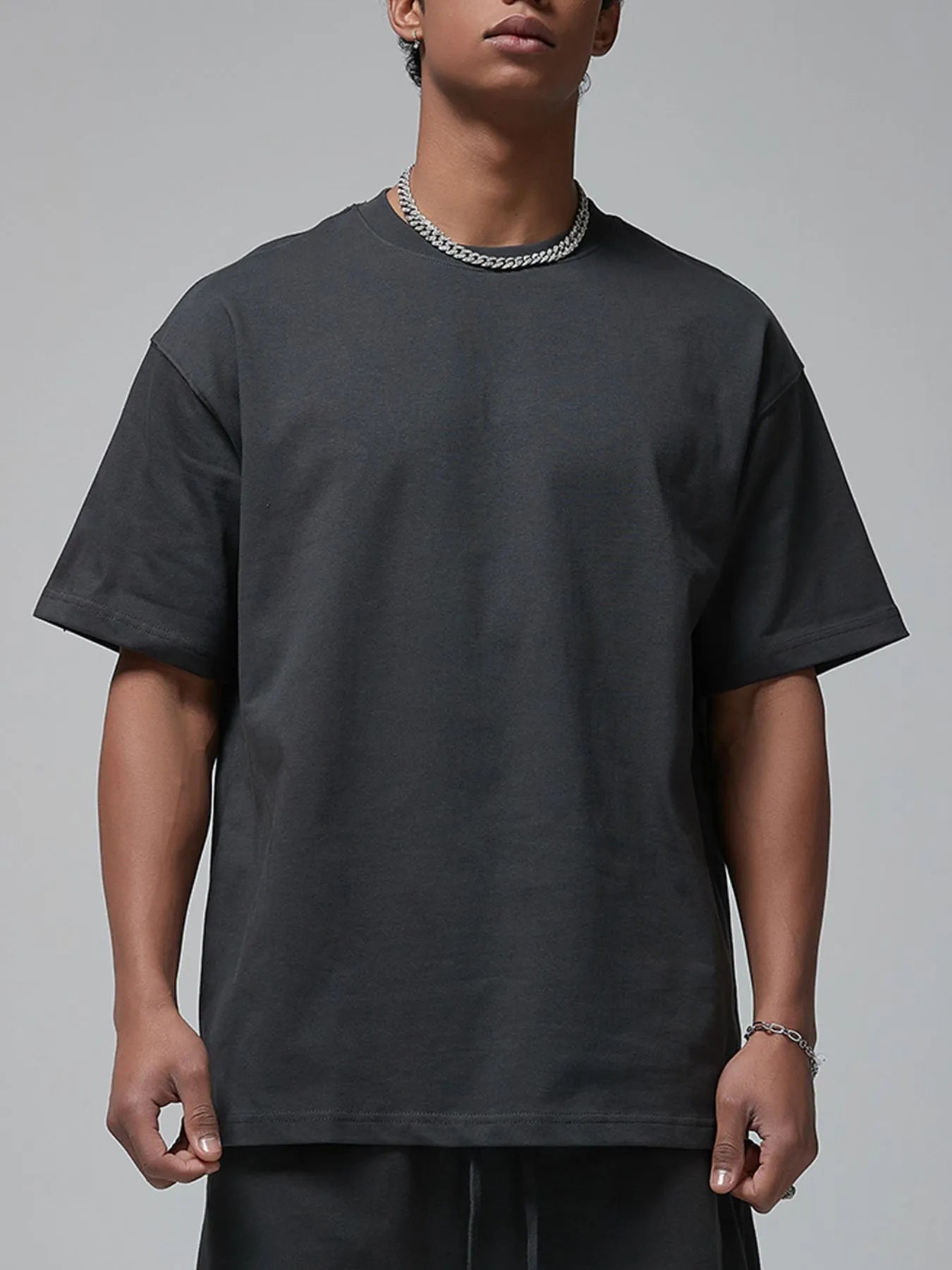 Men's Oversized Crew Neck T-Shirt Trendsi