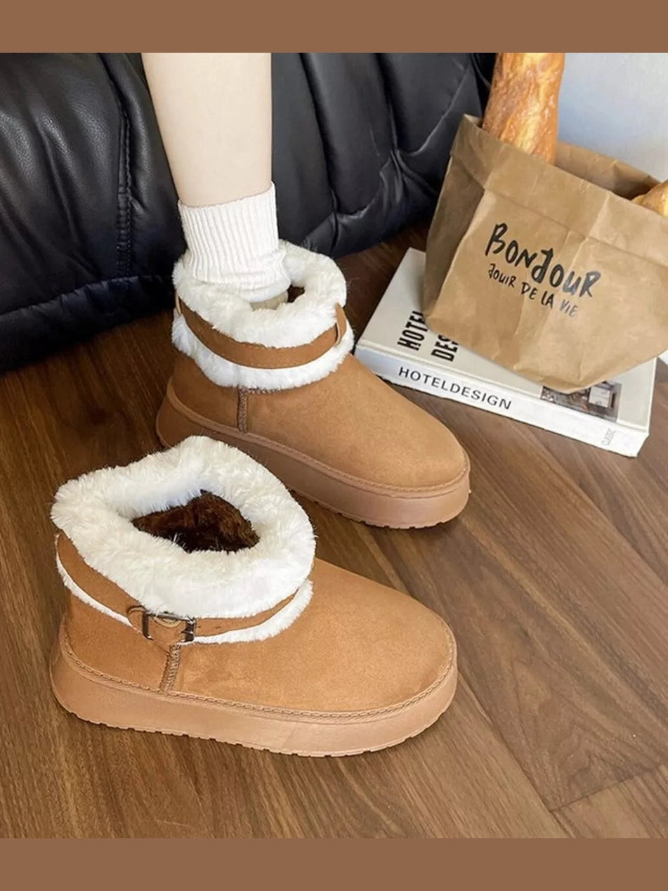 Round Toe Platform Boots Trendsi