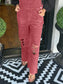 Distressed Wide Leg Corduroy Overalls nicholesgifts