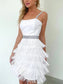 Fringe Trim Cami Mini Dress nicholesgifts