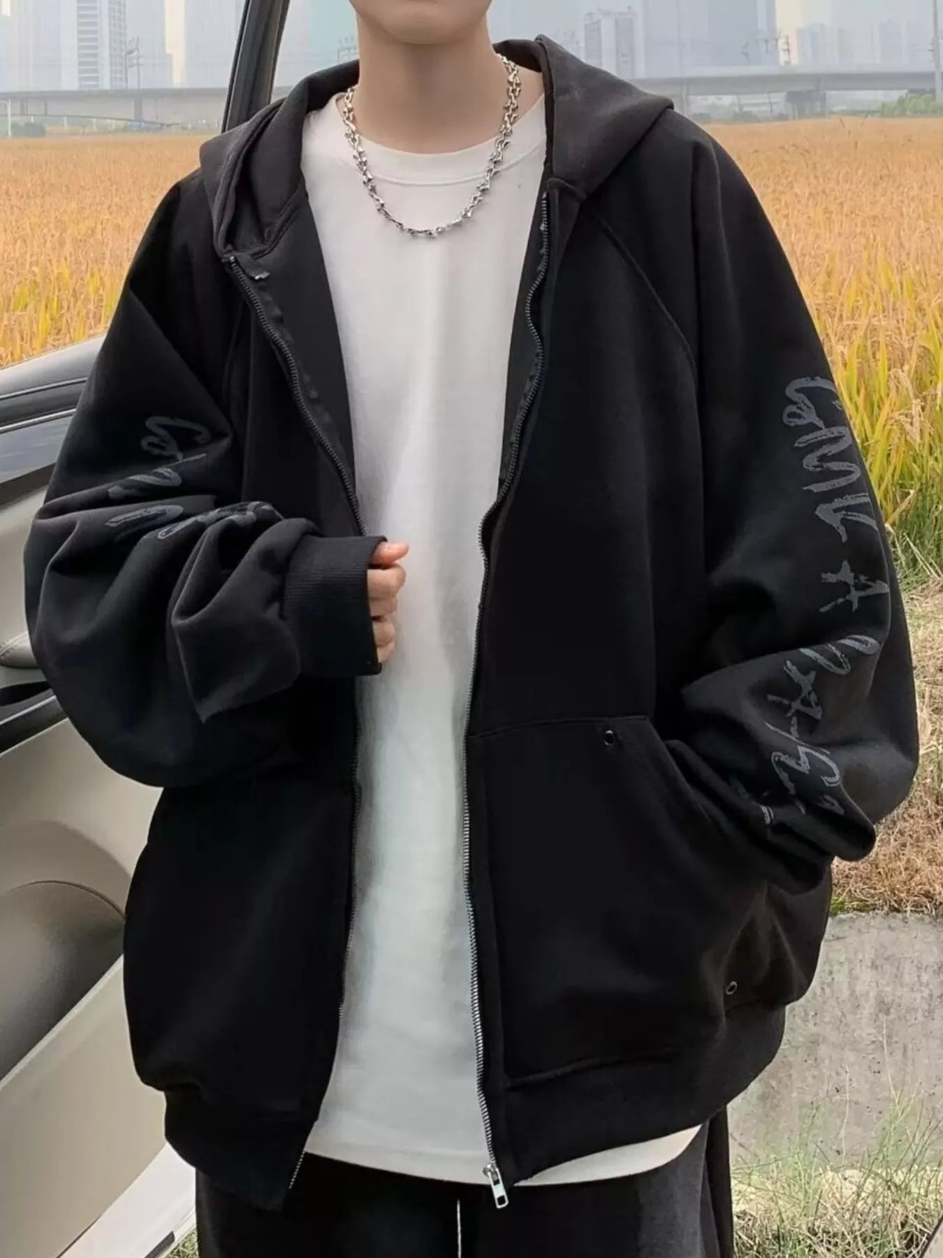 Men's Plus Size Zip Up Loose Fit Hoodie NicholesGifts