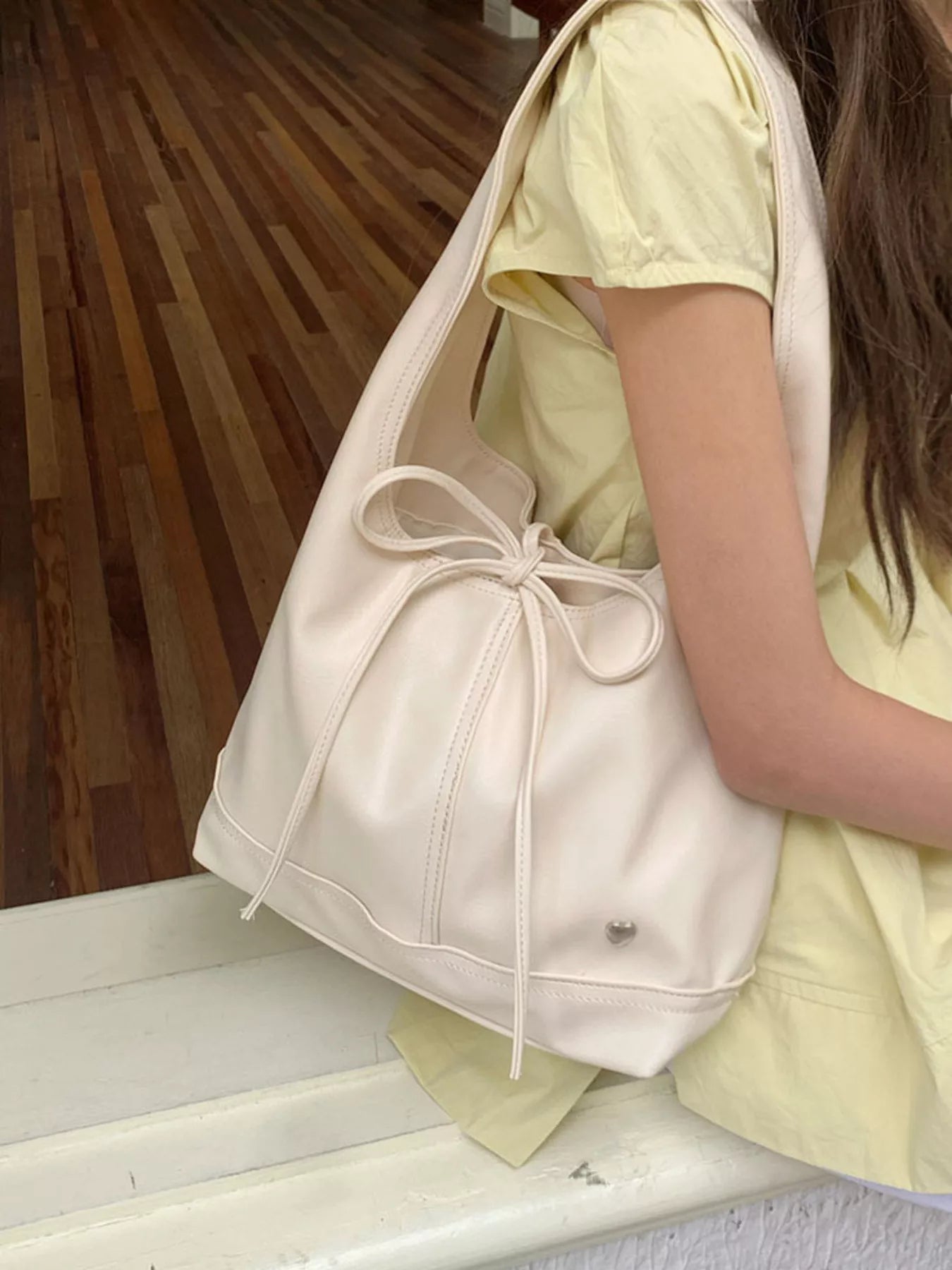 Leather Tied Shoulder Bag nicholesgifts