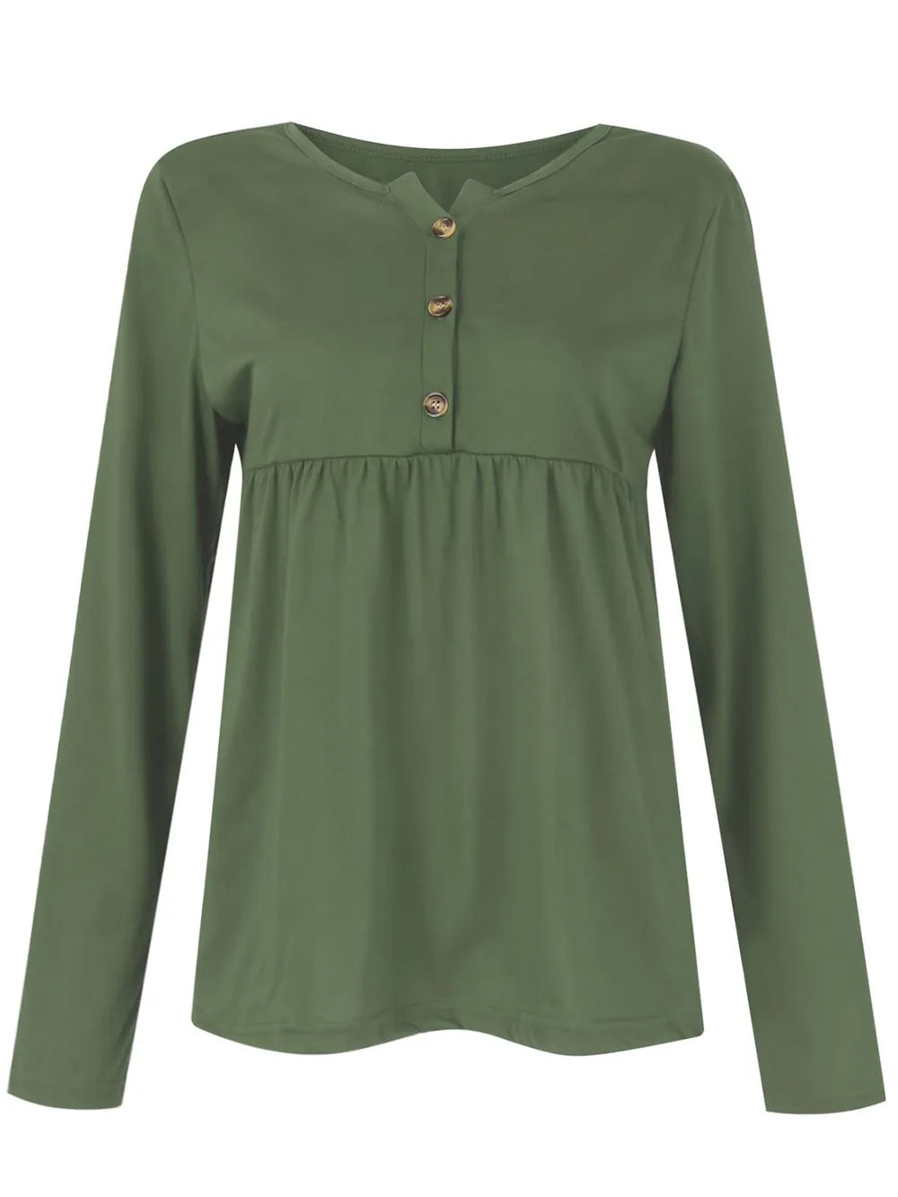 Half Button Long Sleeve T-Shirt nicholesgifts