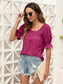 Ruched Short Sleeve Blouse nicholesgifts
