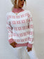 Snowflake Pattern Mock Neck Sweater nicholesgifts