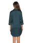 Button Up Collared Neck Night Dress with Pocket nicholesgifts