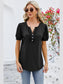 Women Frill Notched Short Sleeve Blouse nicholesgifts