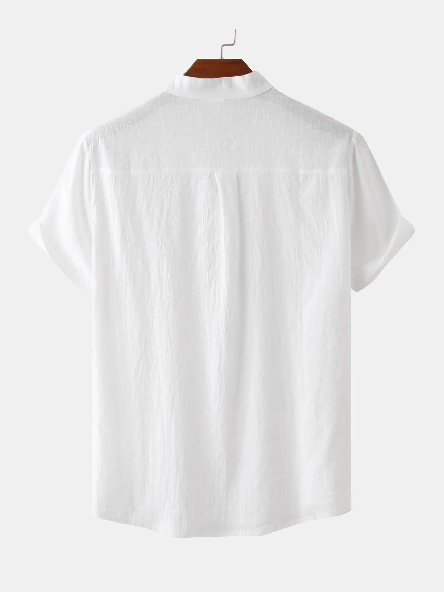 Men's Mandarin Collar Short Sleeve Henley Shirt NicholesGifts