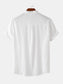 Men's Mandarin Collar Short Sleeve Henley Shirt nicholesgifts