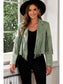 Fringe Trim Lapel Collar Cropped Blazer nicholesgifts