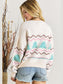 Christmas Tree Ribbed Hem Dropped Shoulder Sweater nicholesgifts