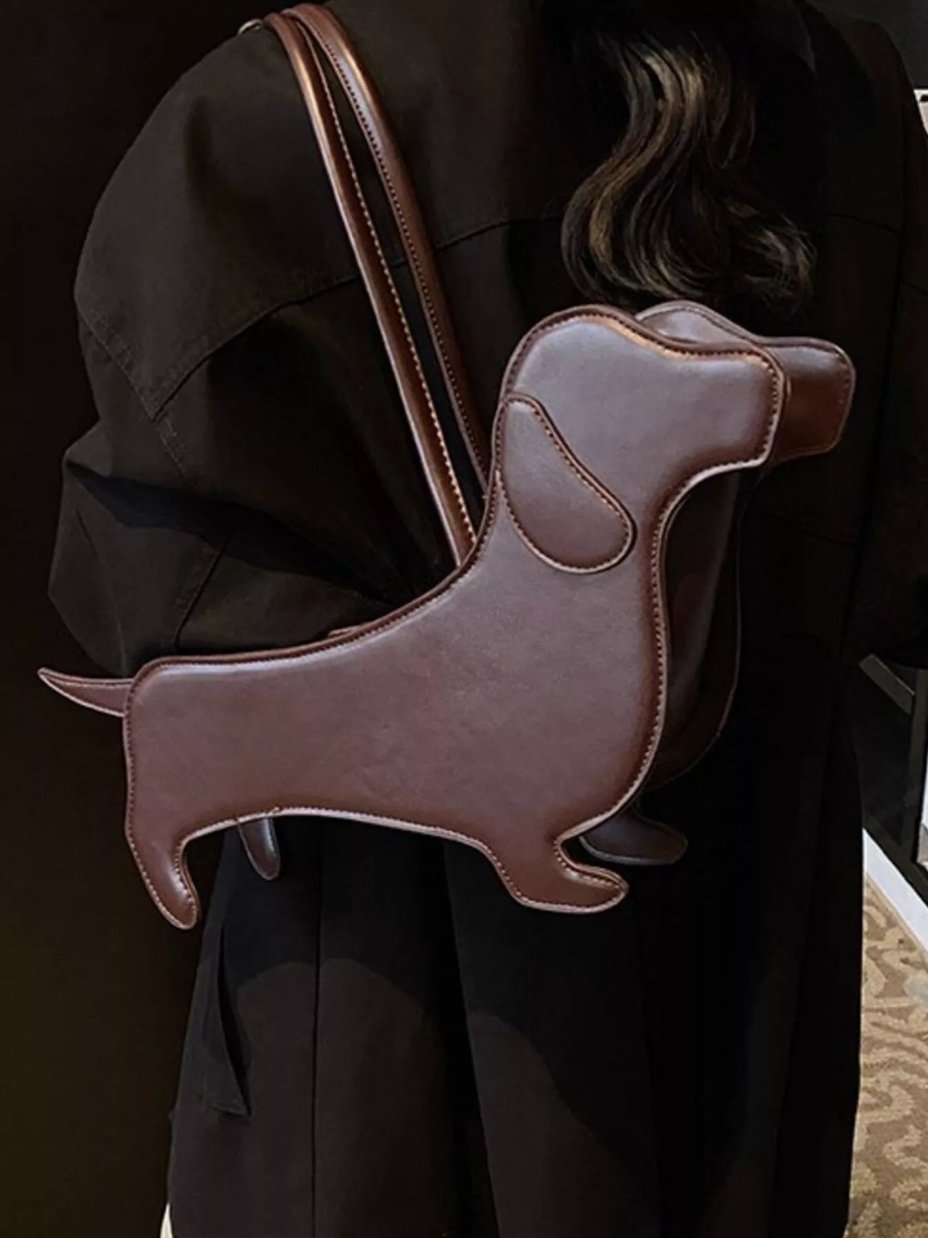 Dachshund Shaped Shoulder Bag nicholesgifts