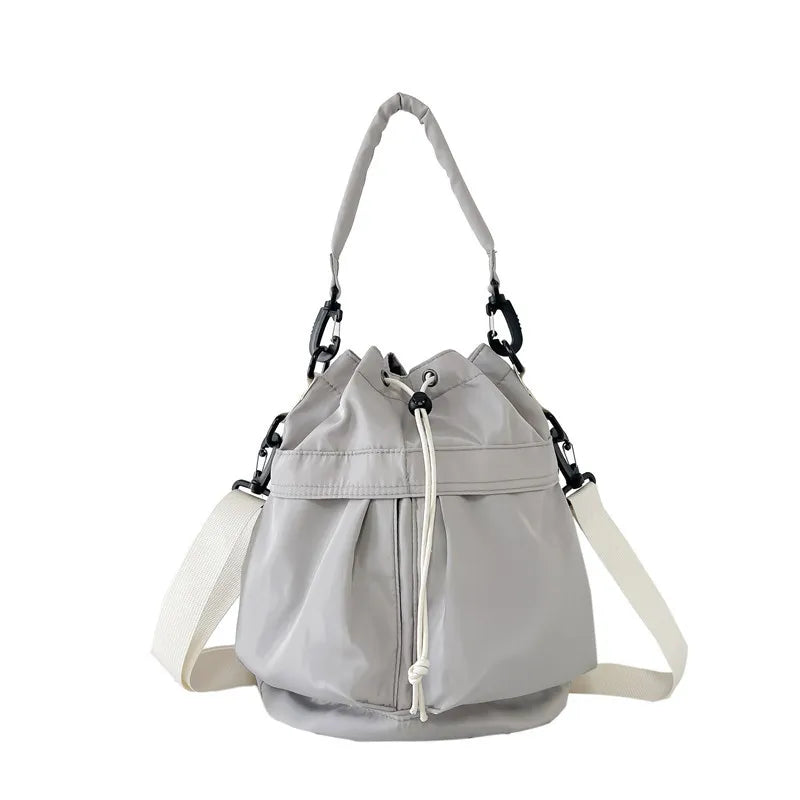 Drawstring Nylon Bucket Bag Trendsi