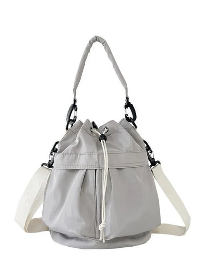 Drawstring Nylon Bucket Bag nicholesgifts