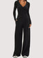 Casual Long Sleeve Top and Wide Leg Pants Set nicholesgifts
