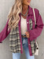 Plaid Button Up Dropped Shoulder Jacket nicholesgifts