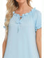 Lace Detail Short Sleeve Lounge Dress nicholesgifts