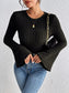 Honey Round Neck Flare Sleeve T-Shirt nicholesgifts