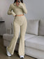 Honey Zip Up Long Sleeve Top and Pants Set nicholesgifts