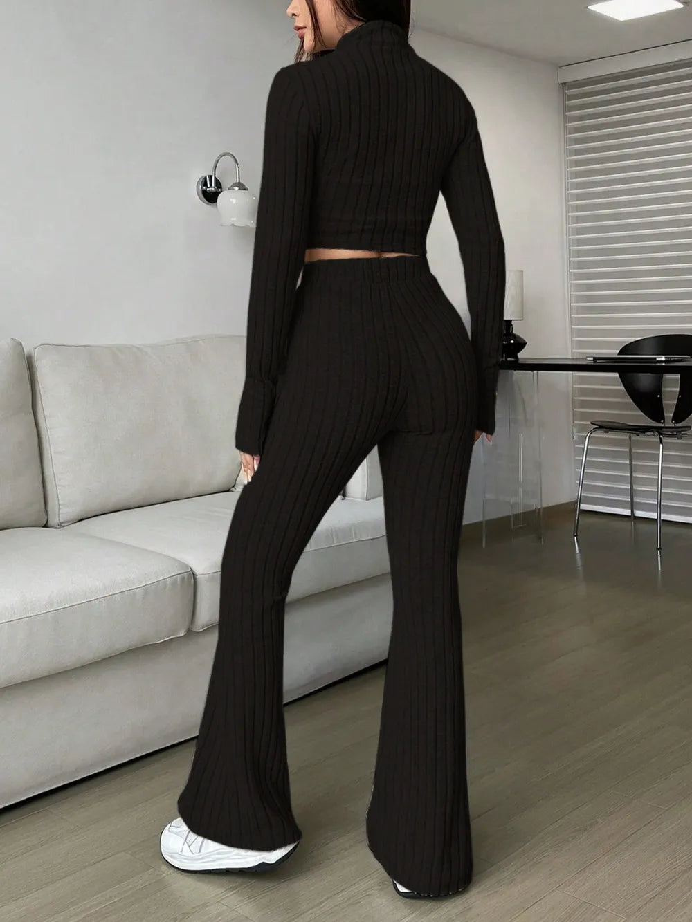 Honey Zip Up Long Sleeve Top and Pants Set nicholesgifts