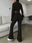 Honey Zip Up Long Sleeve Top and Pants Set nicholesgifts