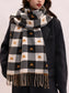 Women Heart Pattern Plaid Tassel Scarf For Valentine's Day Gift For Her nicholesgifts