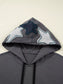 Star Patchwork Contrast Stitching Mineral Wash Kangaroo Pocket Hoodie nicholesgifts