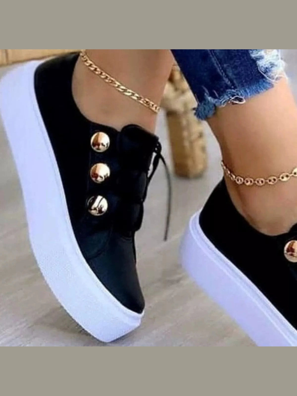 Women Round Toe Platform Sneakers nicholesgifts