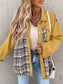 Plaid Button Up Dropped Shoulder Jacket nicholesgifts