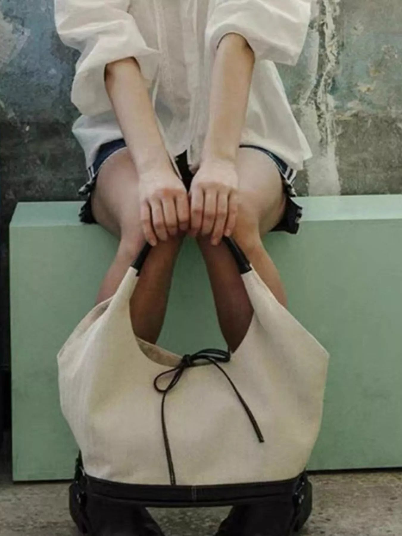 Tie Detail Shoulder Bag nicholesgifts
