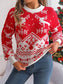 Christmas Element Round Neck Long Sleeve Sweater nicholesgifts