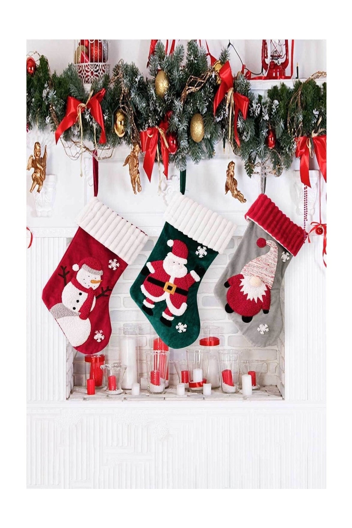 3-Pack Christmas Stocking Ornaments nicholesgifts