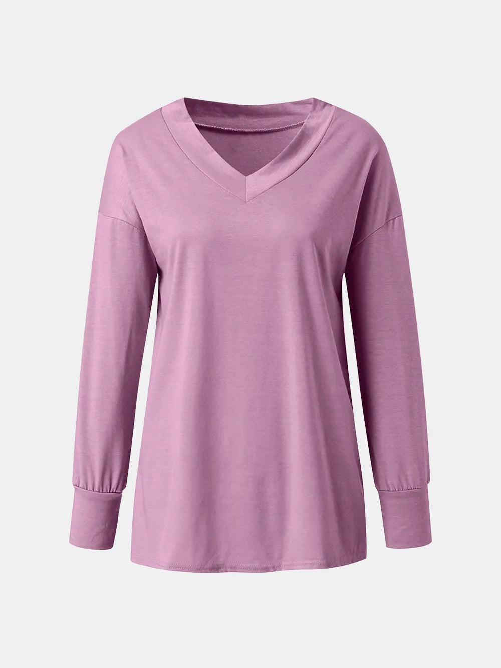 Full Size V-Neck Long Sleeve T-Shirt NicholesGifts