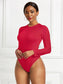 Round Neck Long Sleeve Bodysuit nicholesgifts