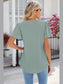 Women Eyelet Square Neck Flutter Sleeve Blouse nicholesgifts