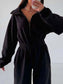 Zip Front Long Sleeve Jumpsuit nicholesgifts