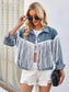 Tassel Button Up Dropped Shoulder Denim Jacket nicholesgifts