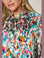 Women Double Take Full Size Printed Button Up Long Sleeve Shirt nicholesgifts