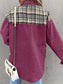Plaid Button Up Dropped Shoulder Jacket nicholesgifts