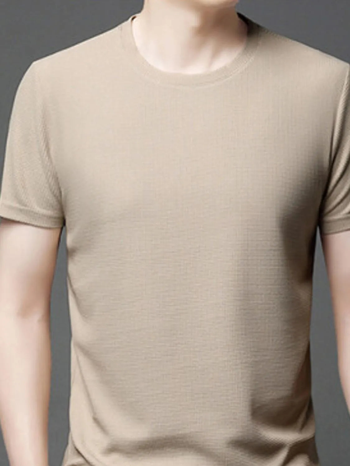 Men's Plus Size Round Neck Short Sleeve T-Shirt Trendsi