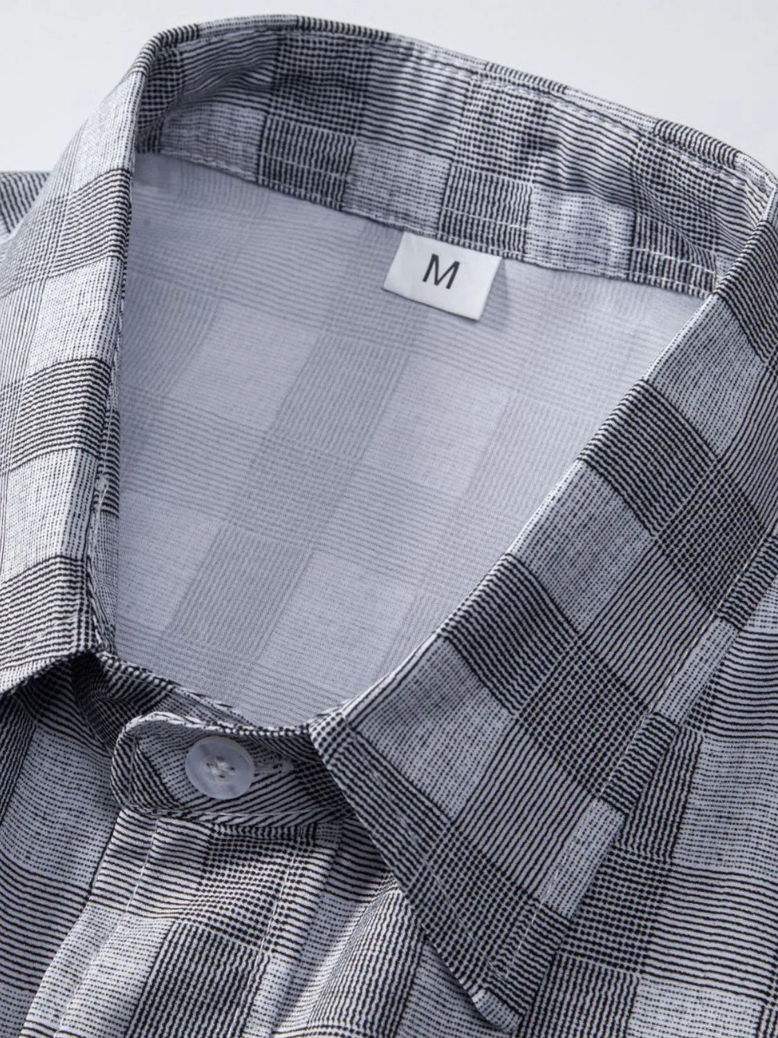 Men's Plus Size Casual Plaid Short Sleeve Button-Down Shirt Trendsi